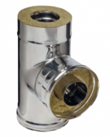 Сэндвич-тройник угол 90°, d 110/200 (Ferrum) Сэндвич-тройник угол 90°, d 110/200 (Ferrum)