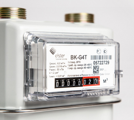 Диафрагменные счетчики газа с механической термокомпенсацией ВК-G4T, BK-G6T, BK-G10T